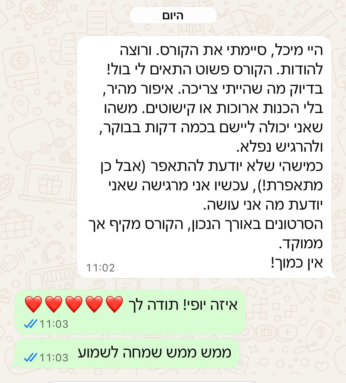 המלצה 1